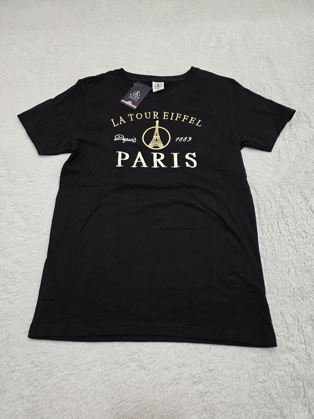 Paris La Tour Eiffel Graphic Tee - Black